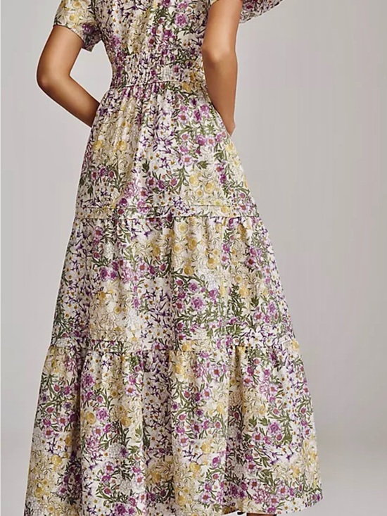 Anthropologie Dresses & Skirts - NEW Anthropologie The Somerset Maxi Dress Anthropologie V Neck Lilac Floral 2-4